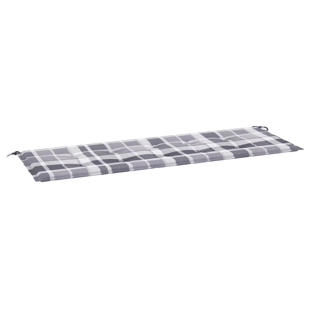 hynde til havebænk 150x50x3 cm oxfordstof ternet grå