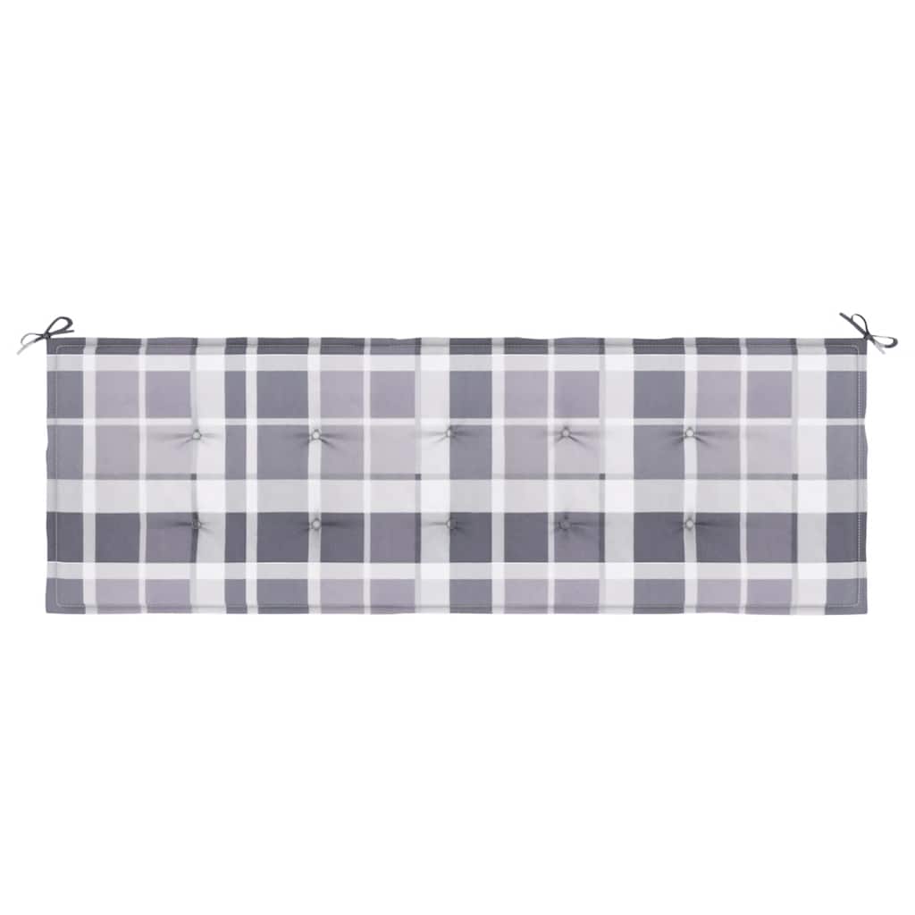 hynde til havebænk 150x50x3 cm oxfordstof ternet grå