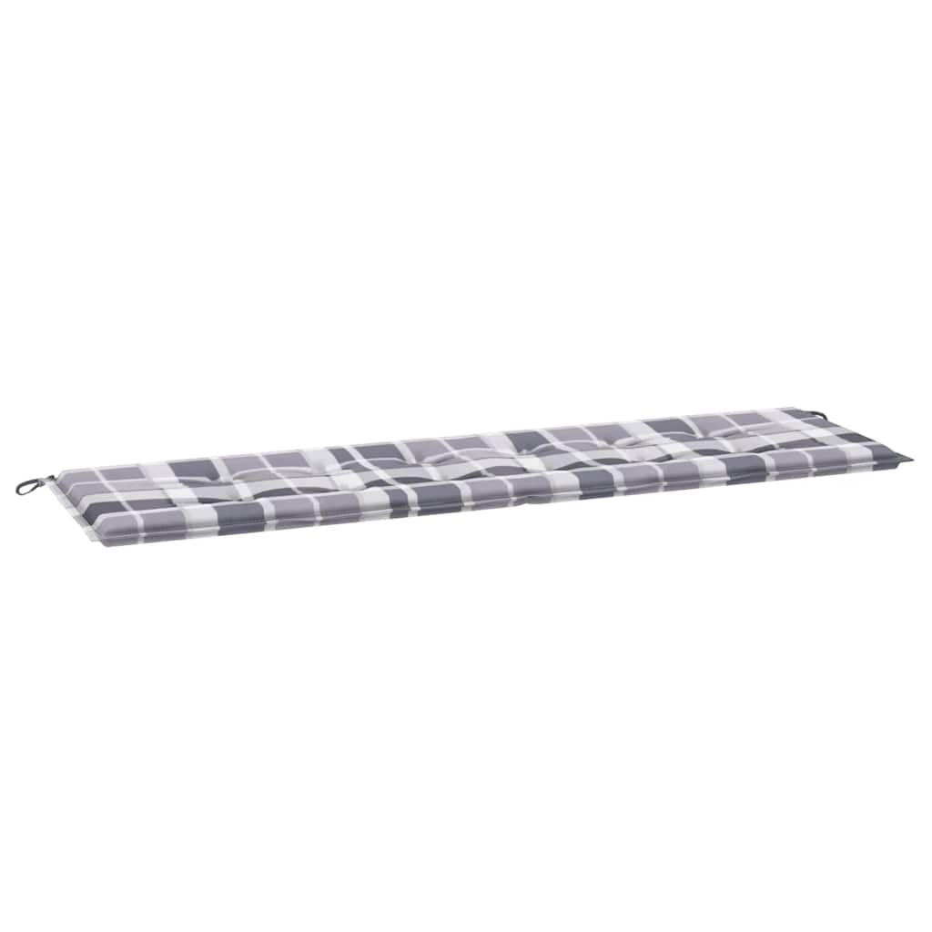 hynde til havebænk 180x50x3 cm oxfordstof ternet grå
