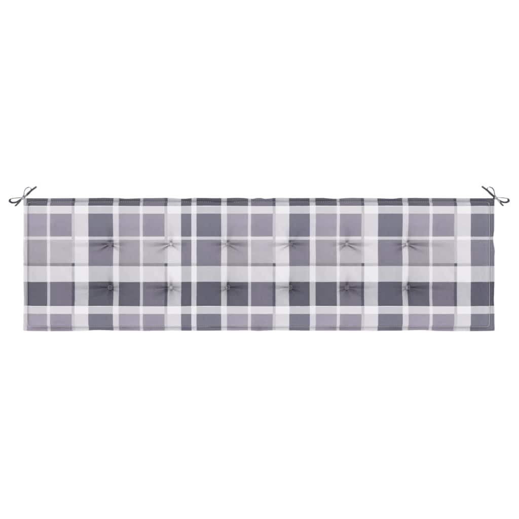 hynde til havebænk 180x50x3 cm oxfordstof ternet grå
