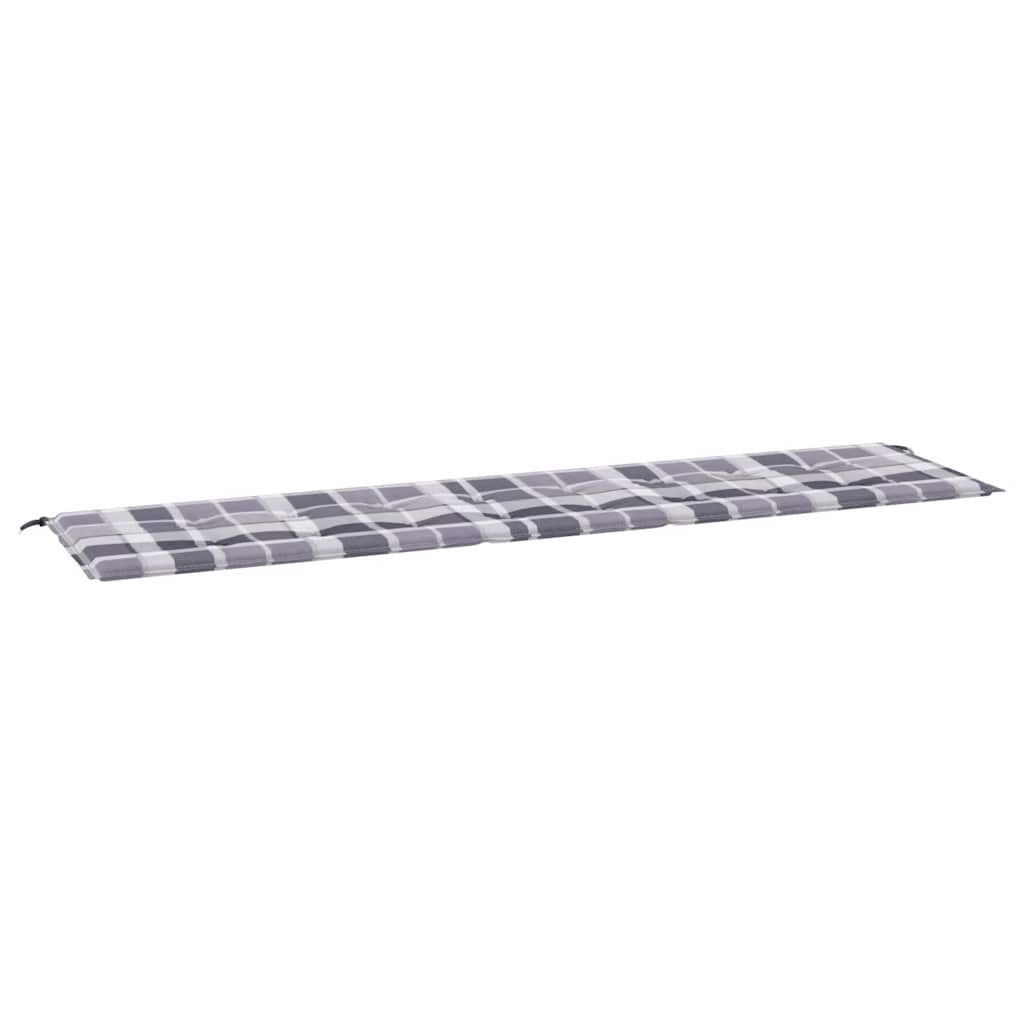 hynde til havebænk 200x50x3 cm oxfordstof ternet grå