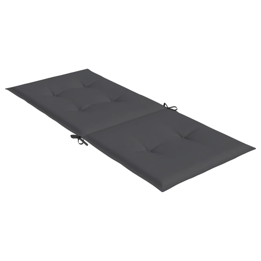 stolehynder m. høj ryg 6 stk. 120x50x3 cm stof antracitgrå
