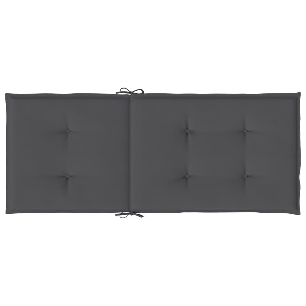 stolehynder m. høj ryg 6 stk. 120x50x3 cm stof antracitgrå