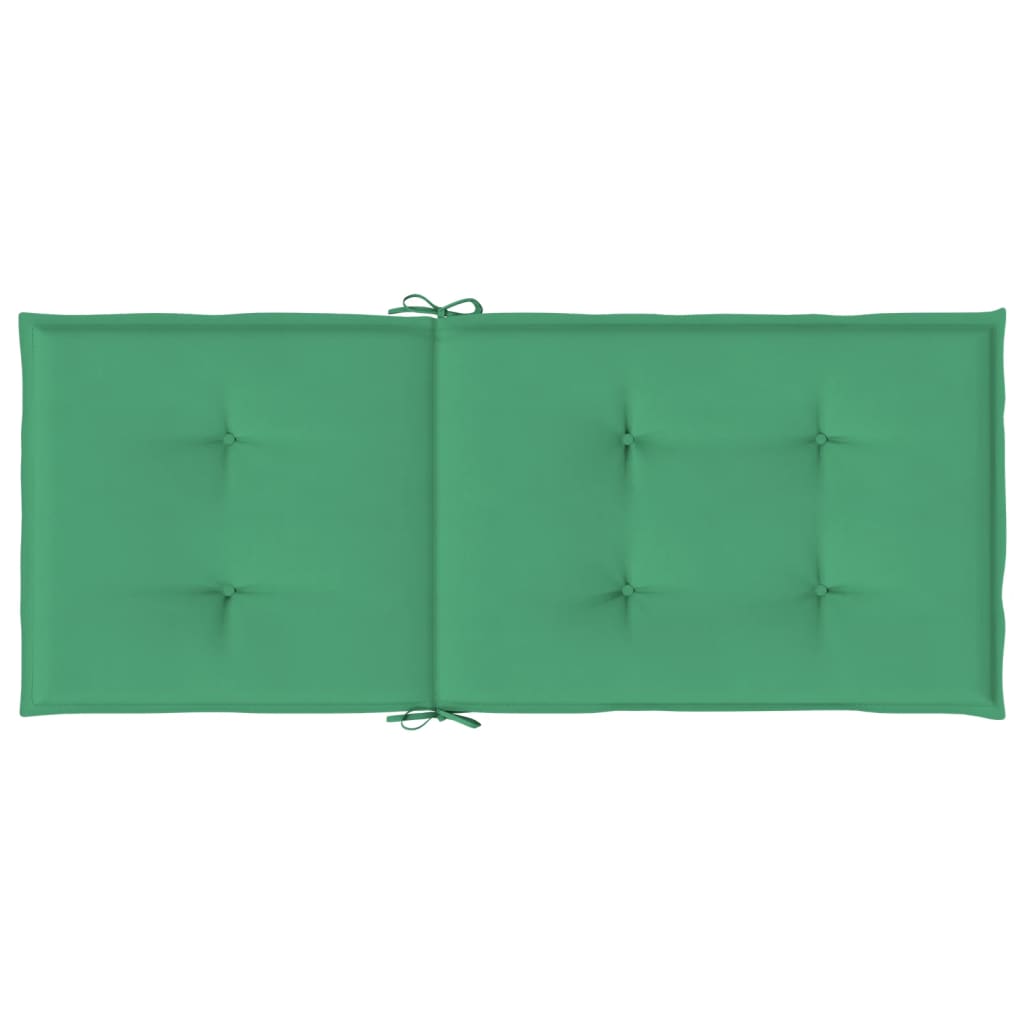 stolehynder m. høj ryg 6 stk. 120x50x3 cm stof grøn