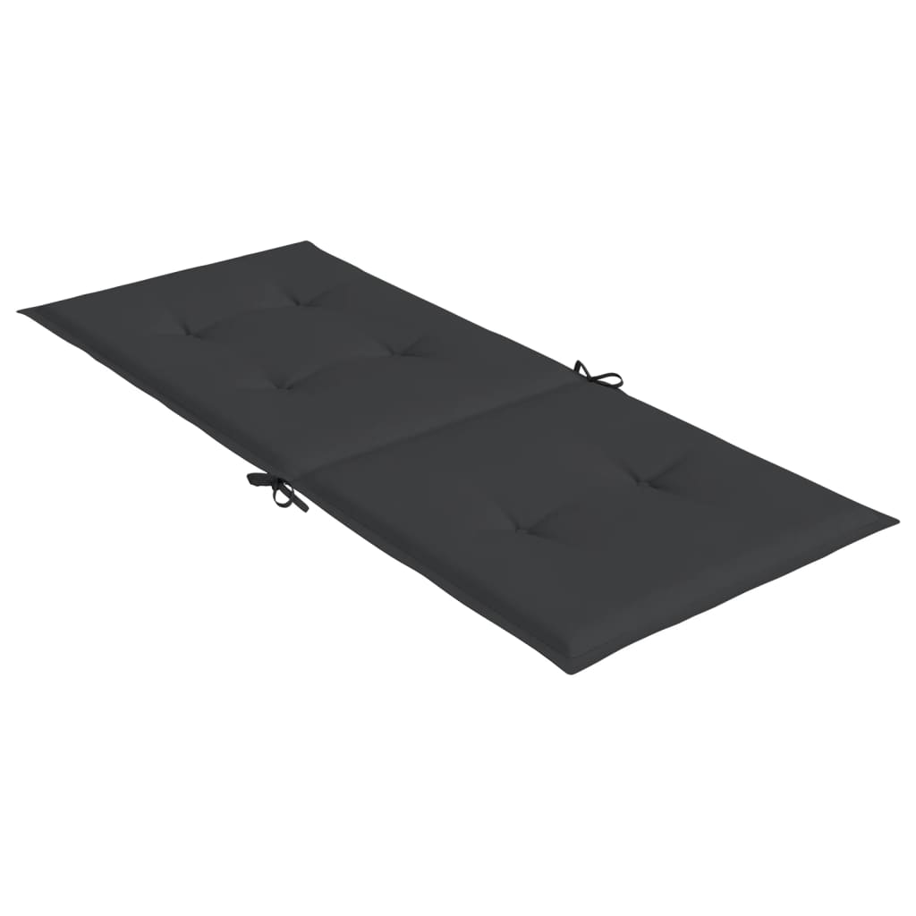 stolehynder m. høj ryg 6 stk. 120x50x3 cm stof sort