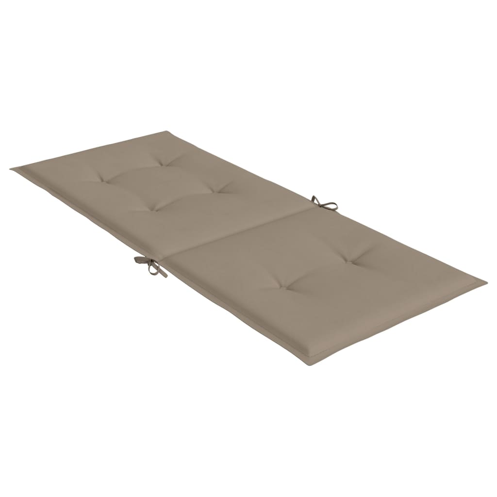 stolehynder m. høj ryg 6 stk. 120x50x3 cm stof gråbrun