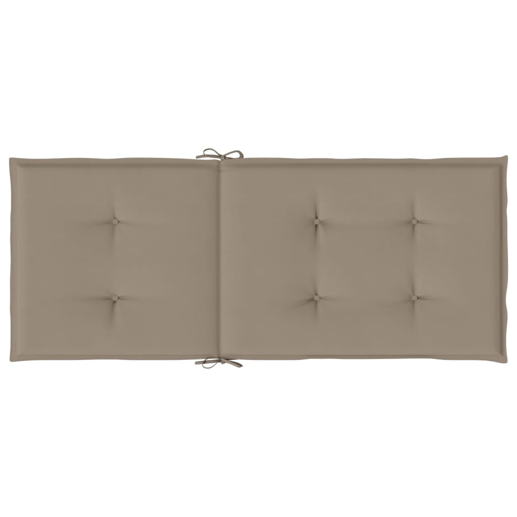 stolehynder m. høj ryg 6 stk. 120x50x3 cm stof gråbrun