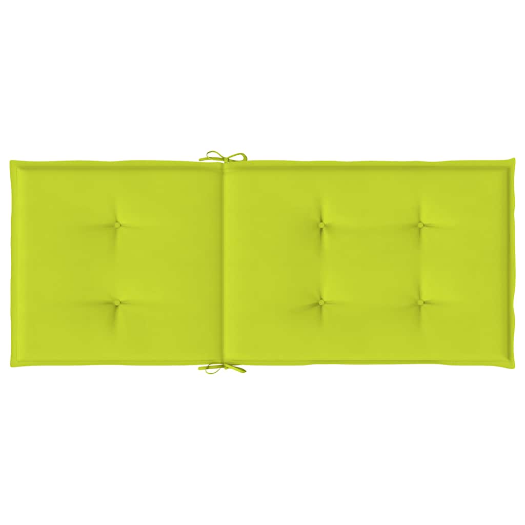 stolehynder m. høj ryg 6 stk. 120x50x3 cm stof lysegrøn