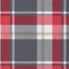 stolehynder m. høj ryg 4 stk. 120x50x3 cm stof rødternet