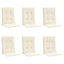 Have stol puder 6 stk. Cremefarvet 100 x 50 x 3 cm