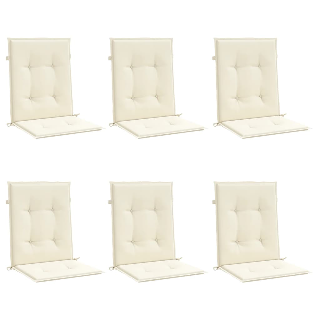 Have stol puder 6 stk. Cremefarvet 100 x 50 x 3 cm