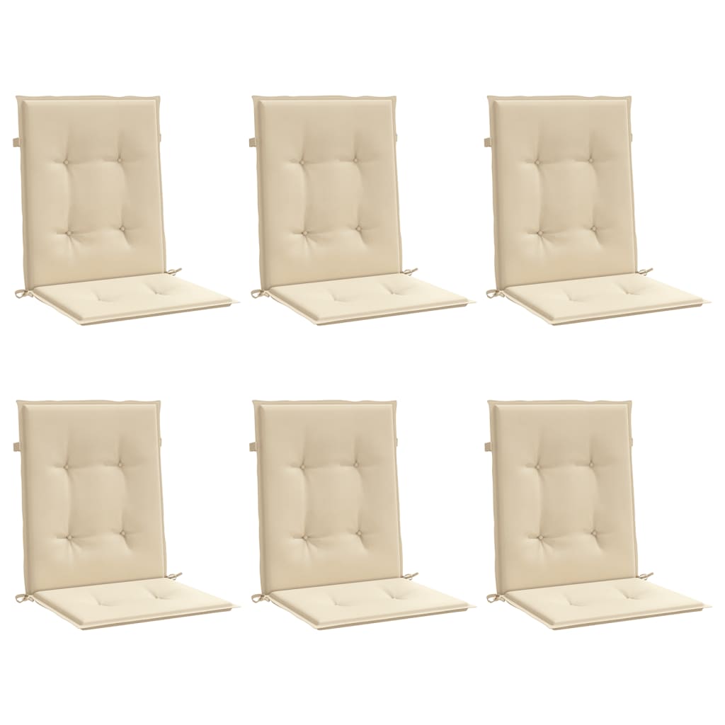 Have stol puder 6 stk. Beige 100 x 50 x 3 cm