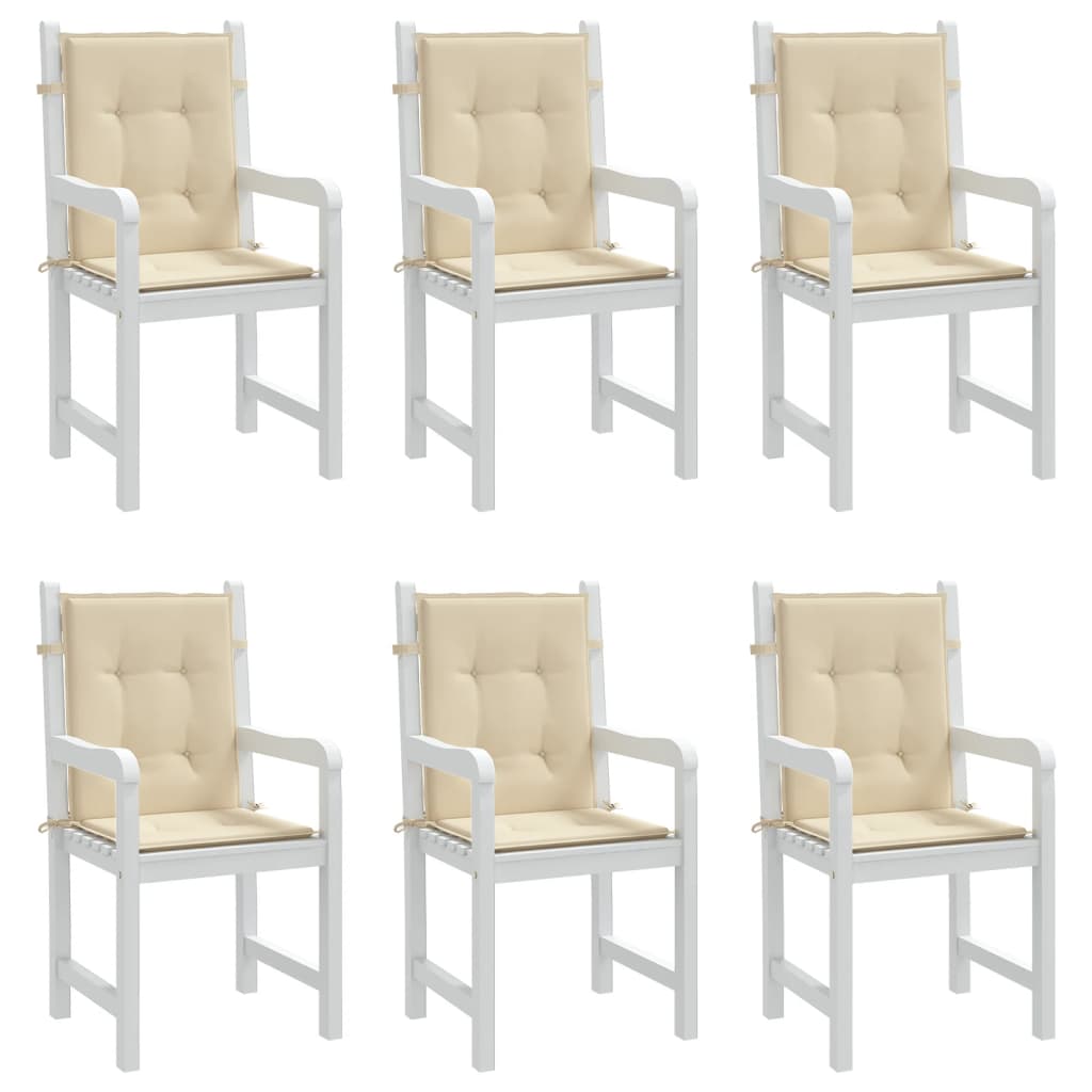 Have stol puder 6 stk. Beige 100 x 50 x 3 cm