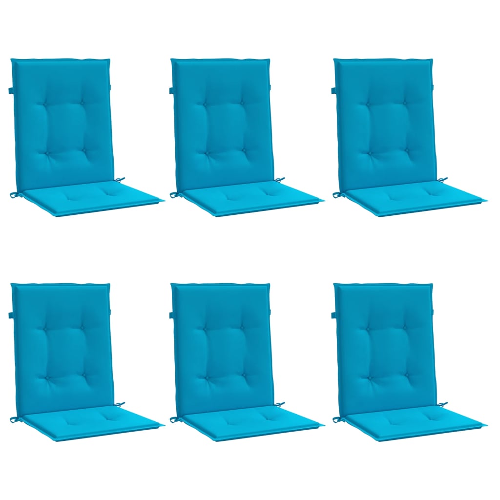 Have stol puder 6 stk. Oxford stof Blå 100 x 50 x 3 cm