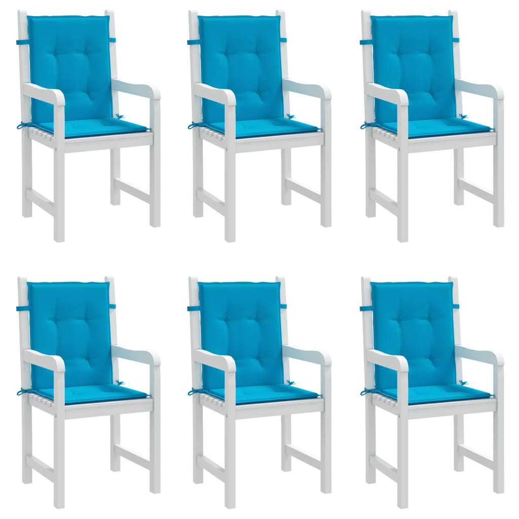 Have stol puder 6 stk. Oxford stof Blå 100 x 50 x 3 cm