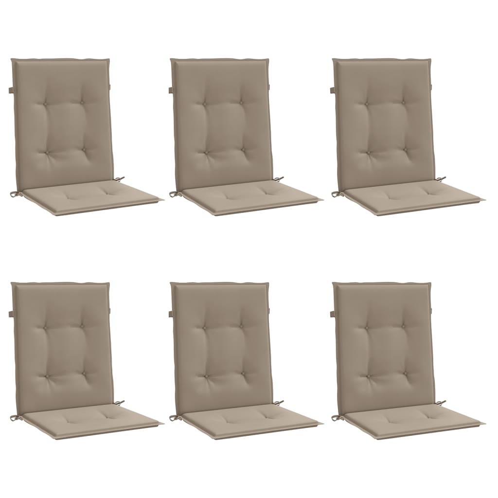 Have stol puder 6 stk. Gråbrun 100 x 50 x 3 cm