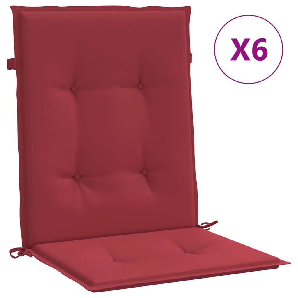 Have stol puder 6 stk. Oxford stof Vinrød 100 x 50 x 3 cm