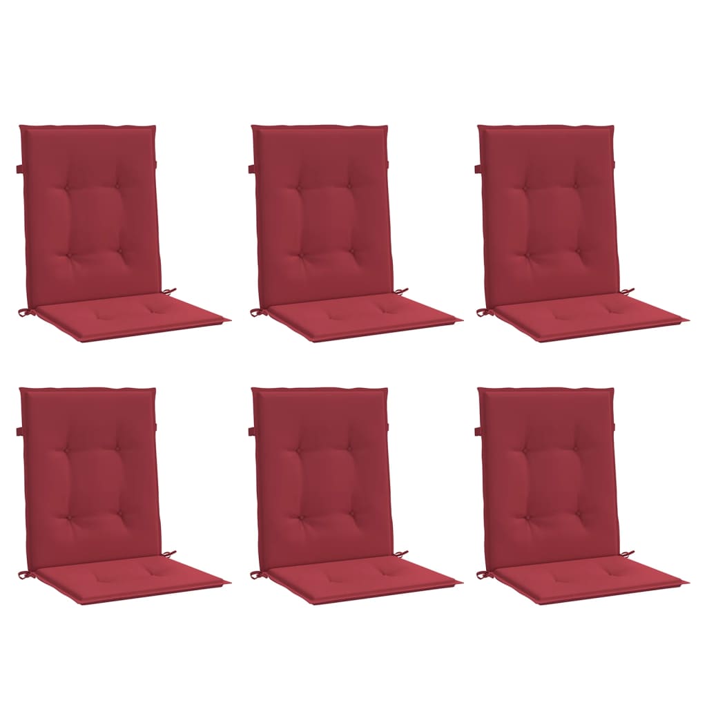 Have stol puder 6 stk. Oxford stof Vinrød 100 x 50 x 3 cm