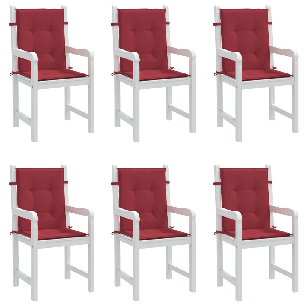 Have stol puder 6 stk. Oxford stof Vinrød 100 x 50 x 3 cm