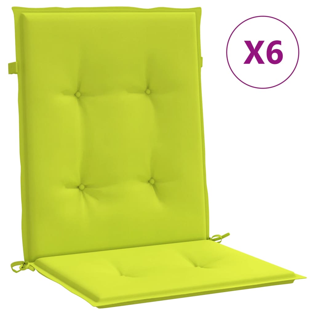 Have stol puder 6 stk. Oxford stof Lys grøn 100 x 50 x 3 cm