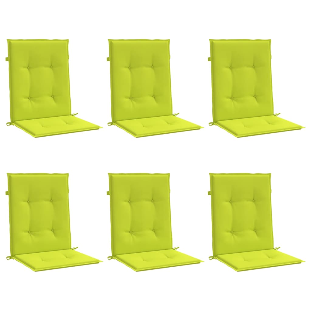 Have stol puder 6 stk. Oxford stof Lys grøn 100 x 50 x 3 cm