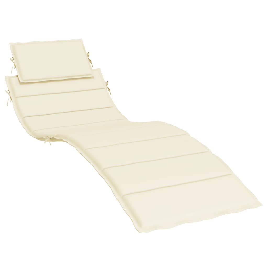 hynde til liggestol 186x58x4 cm oxfordstof cremefarvet
