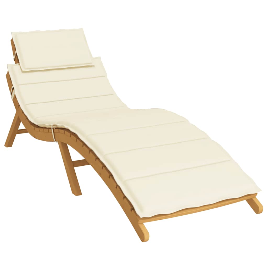 hynde til liggestol 186x58x4 cm oxfordstof cremefarvet