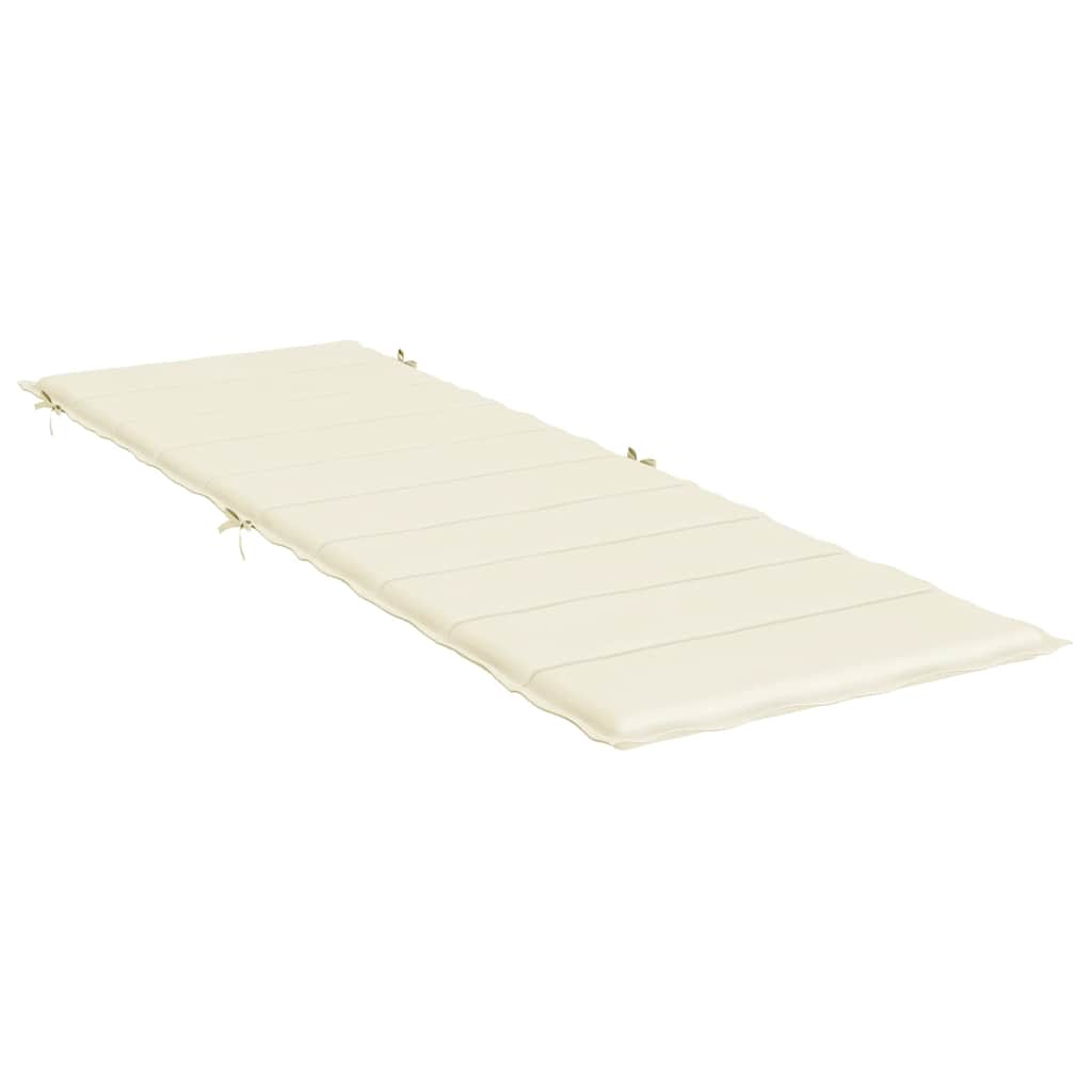 hynde til liggestol 186x58x4 cm oxfordstof cremefarvet