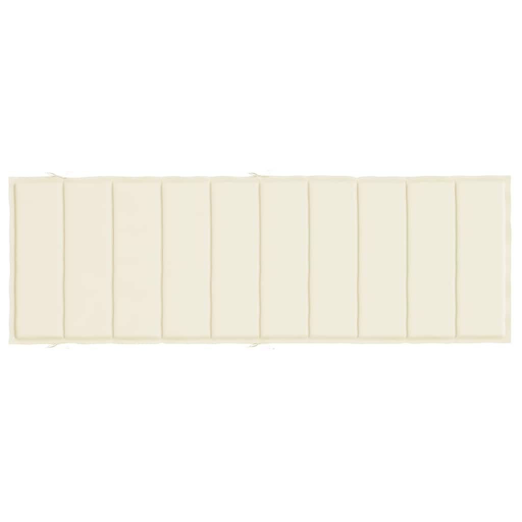 hynde til liggestol 186x58x4 cm oxfordstof cremefarvet