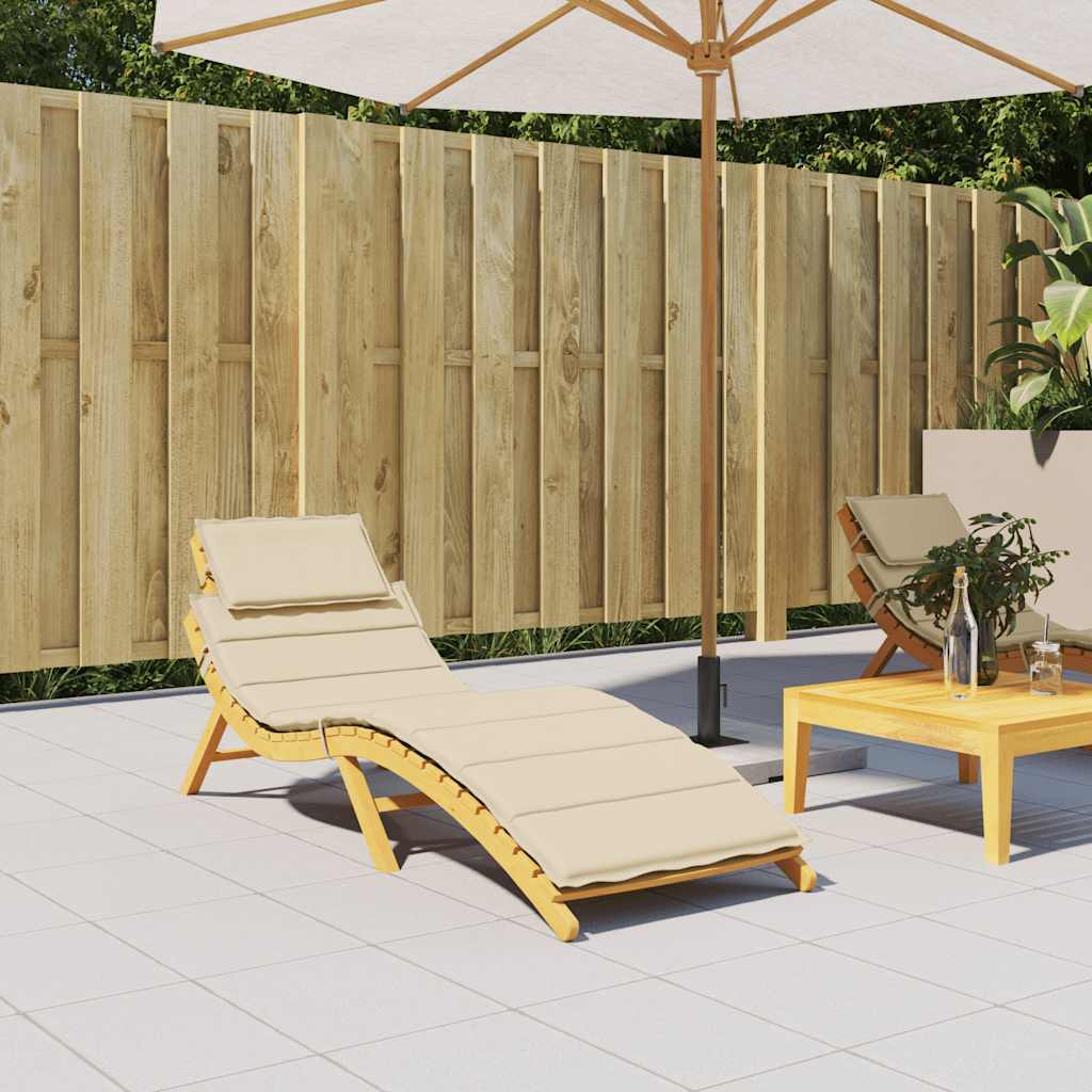 hynde til liggestol 186x58x4 cm oxfordstof beige