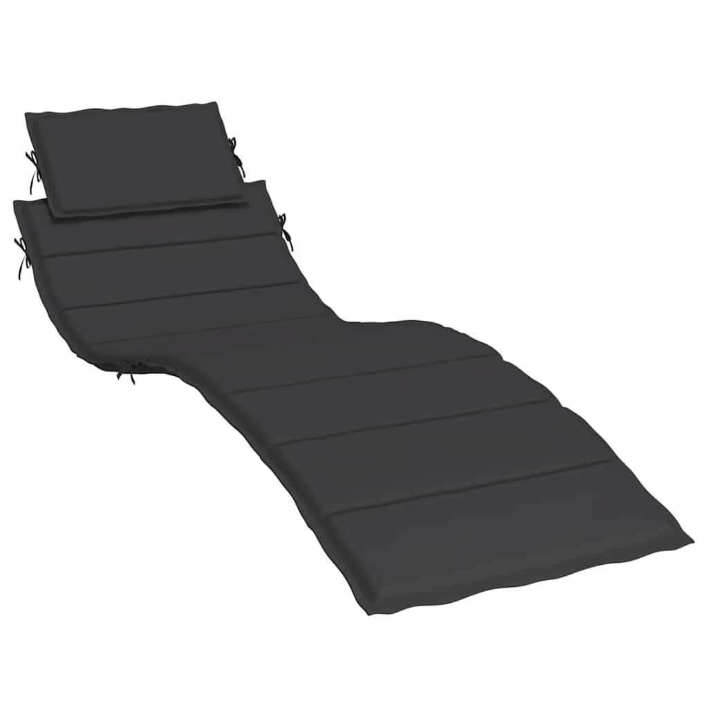 hynde til liggestol 186x58x4 cm oxfordstof sort