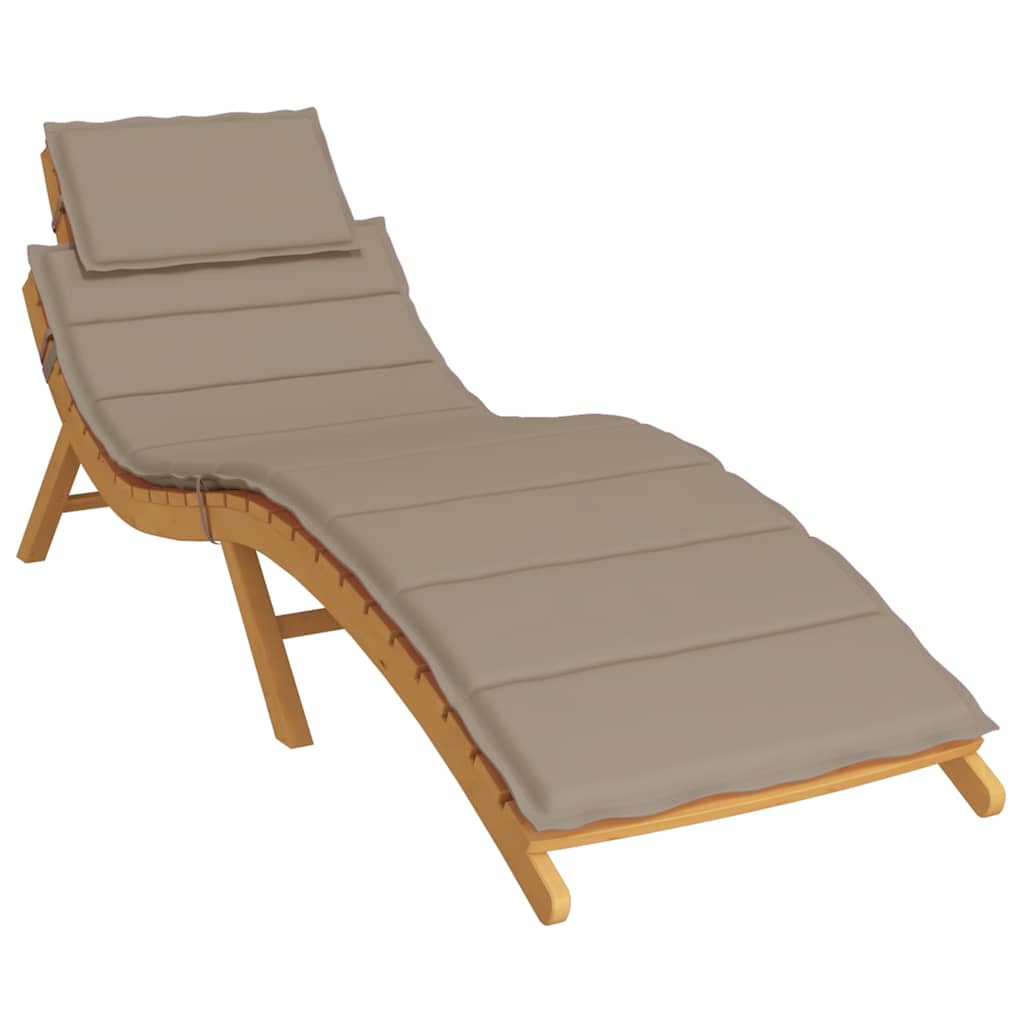 hynde til liggestol 186x58x4 cm oxfordstof gråbrun