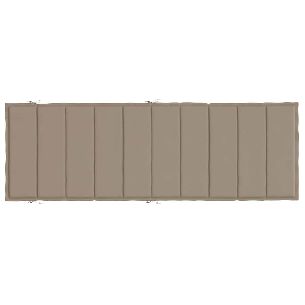 hynde til liggestol 186x58x4 cm oxfordstof gråbrun