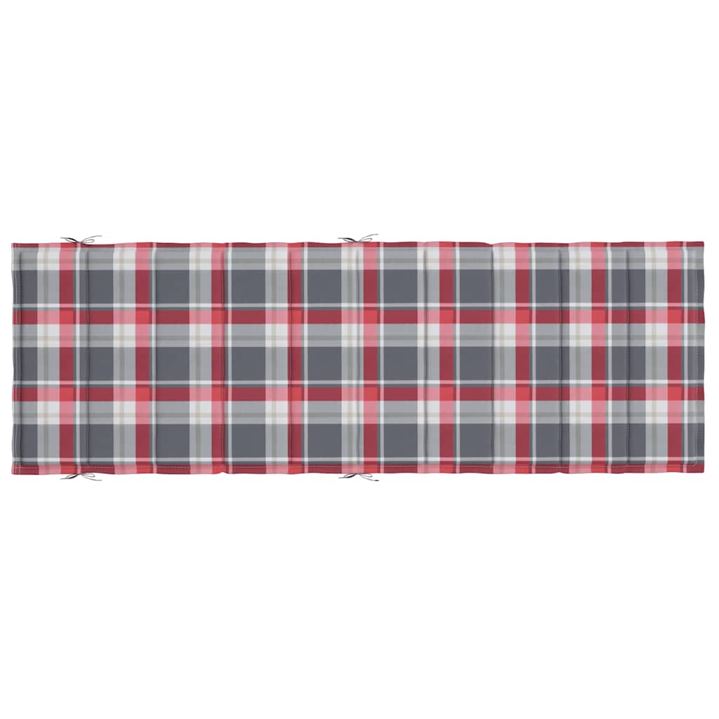 hynde til liggestol 186x58x4 cm oxfordstof rødternet