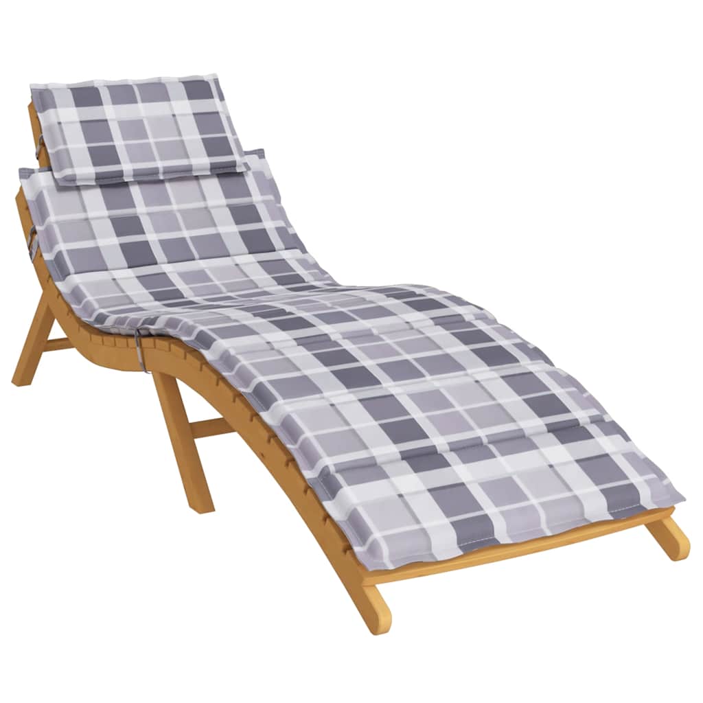 hynde til liggestol 186x58x4 cm oxfordstof gråternet