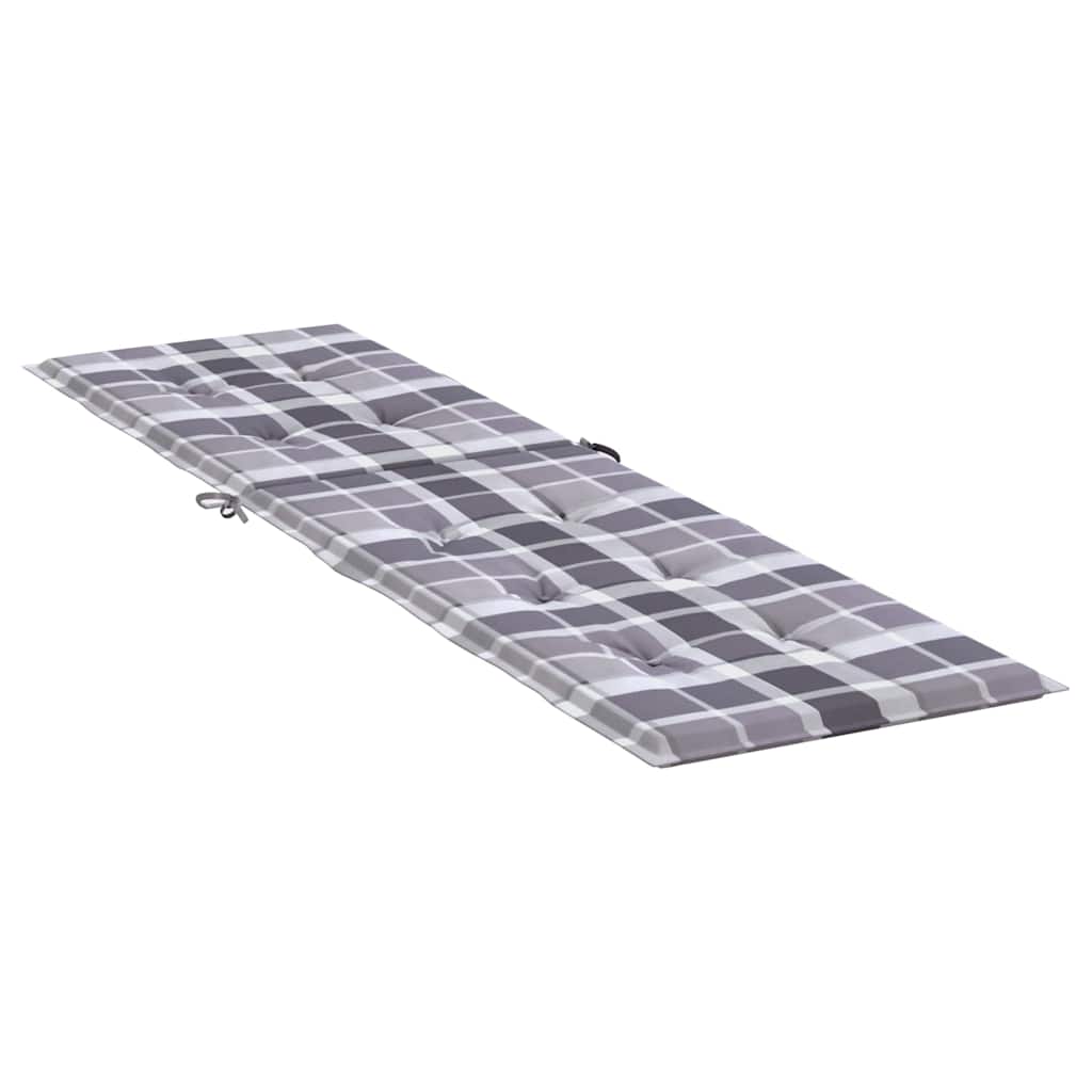 hynde til dækstol (75+105)x50x4 cm gråternet mønster