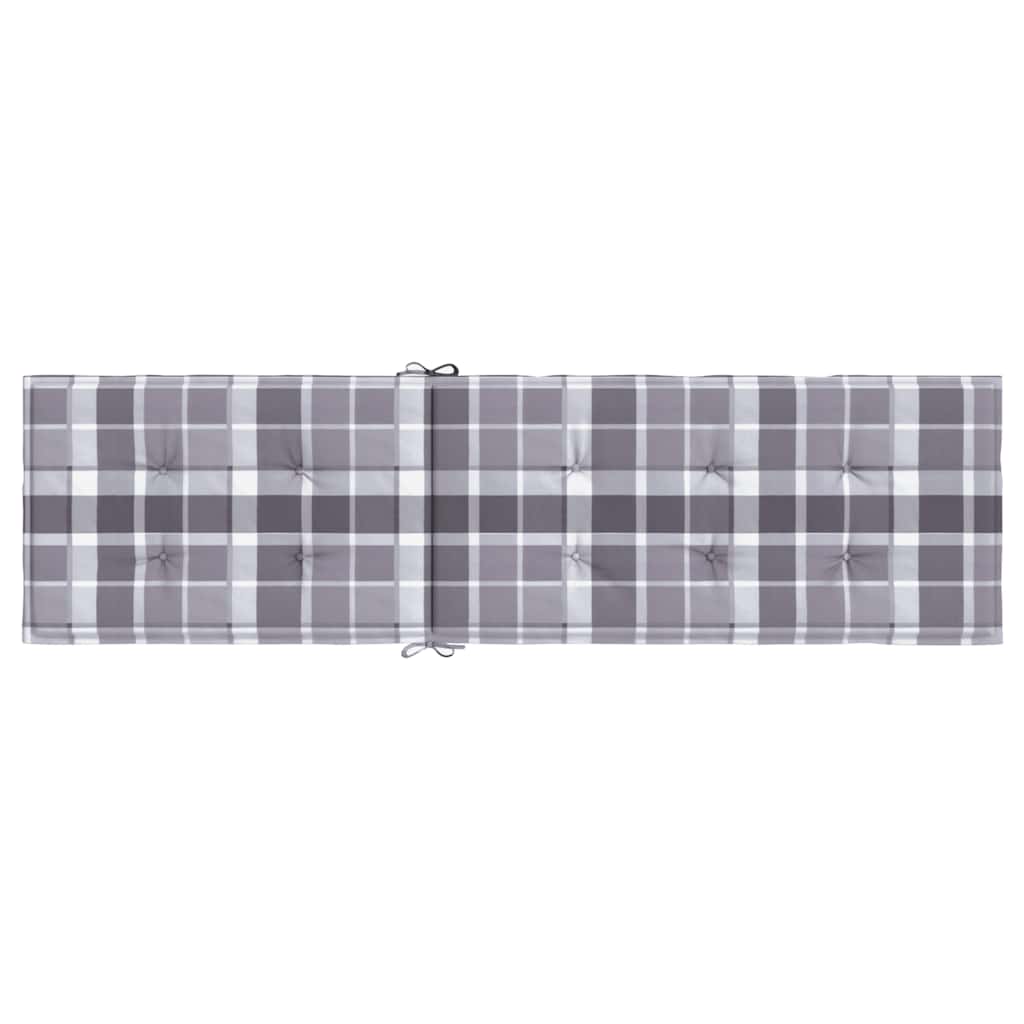 hynde til dækstol (75+105)x50x4 cm gråternet mønster
