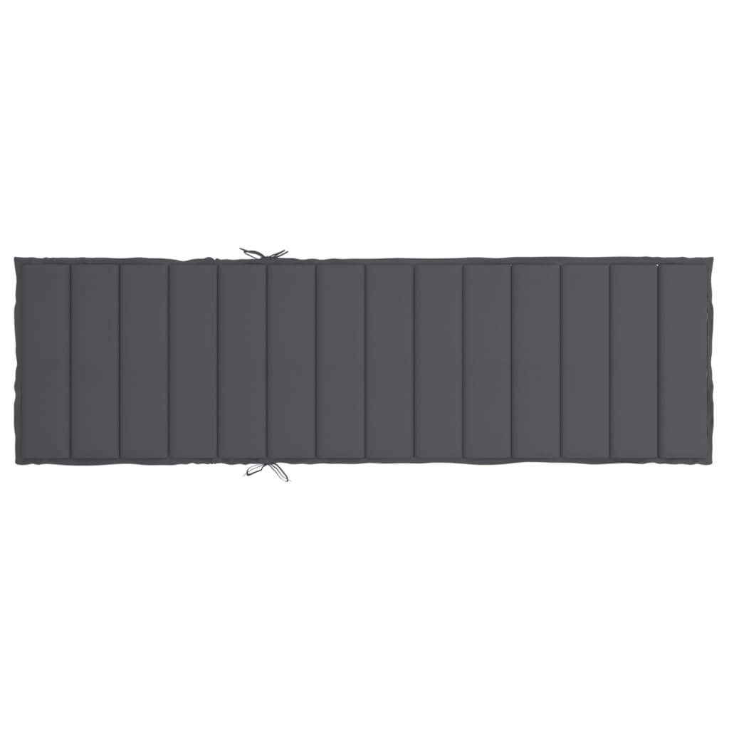 hynde til liggestol 200x60x3 cm oxfordstof antracitgrå