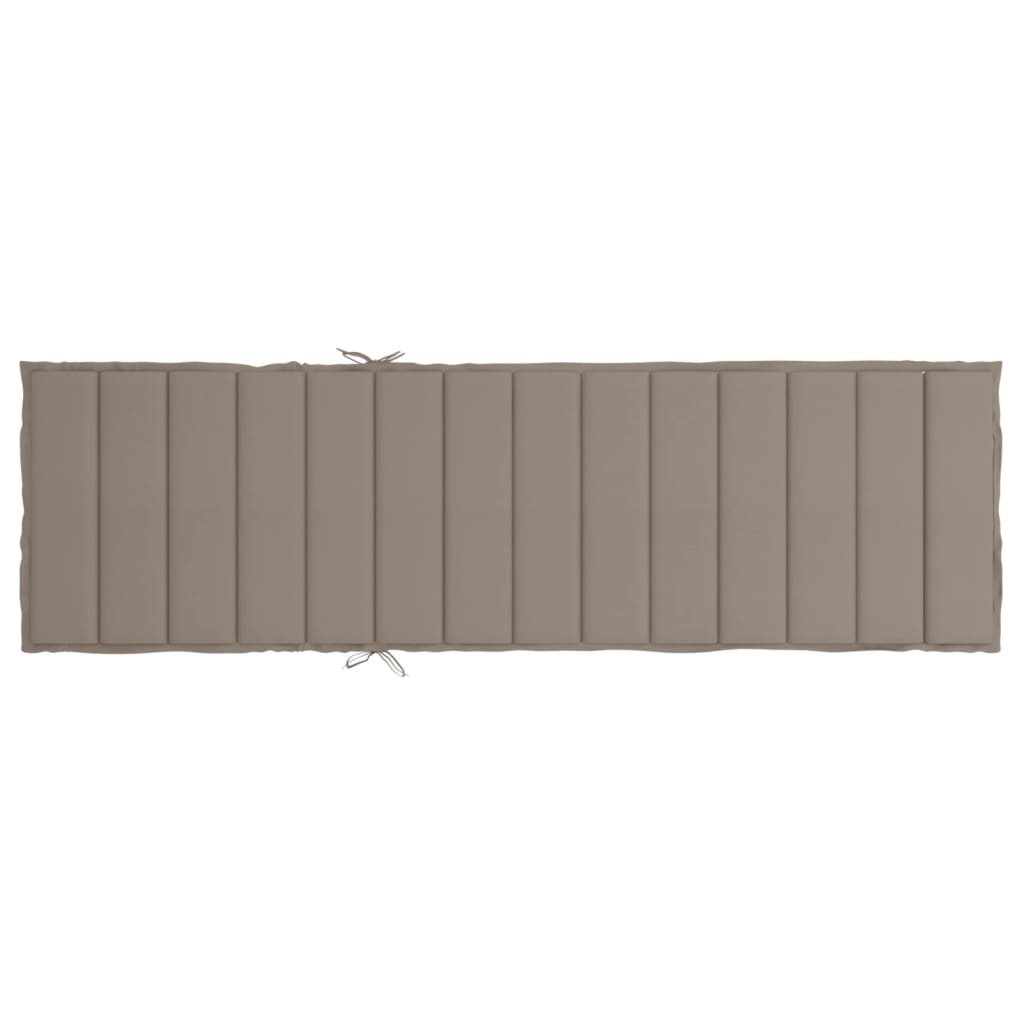 hynde til liggestol 200x60x3 cm oxfordstof gråbrun