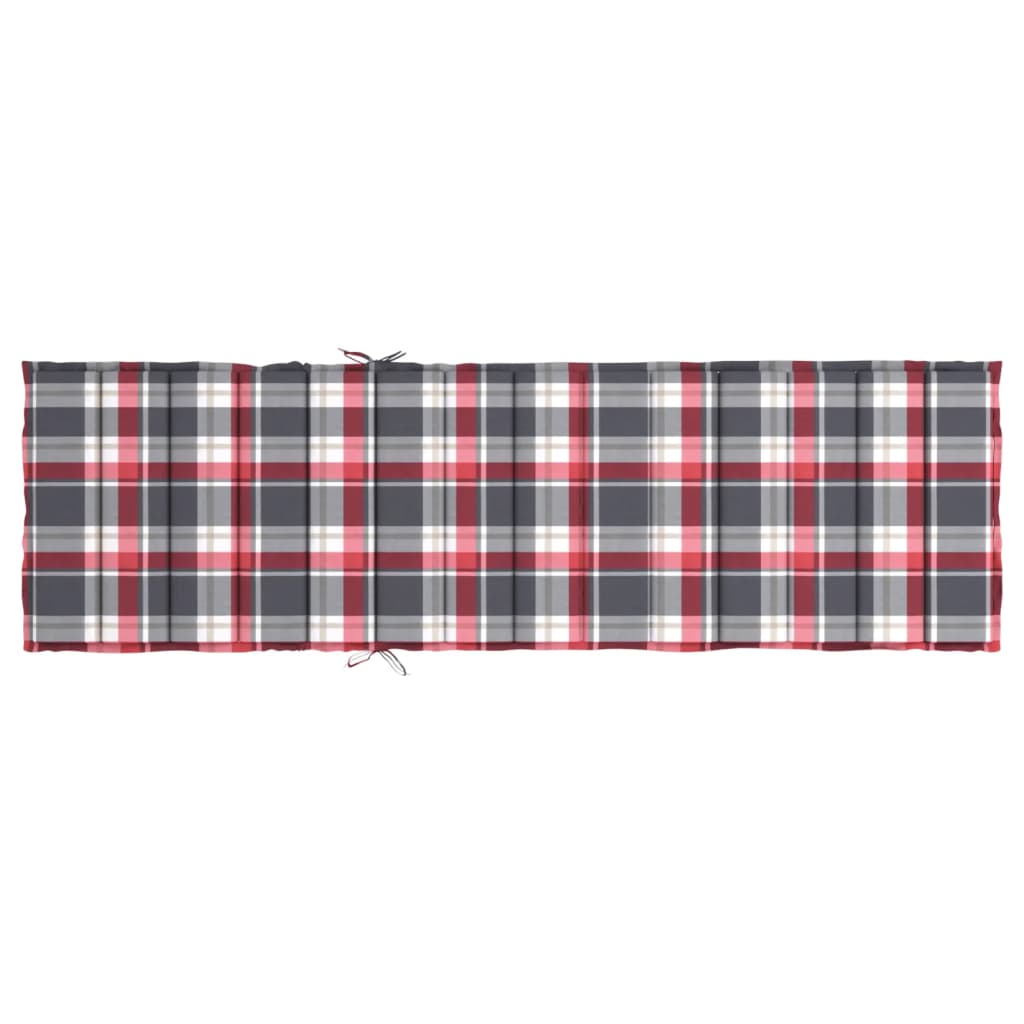 hynde til liggestol 200x60x3 cm oxfordstof rødternet