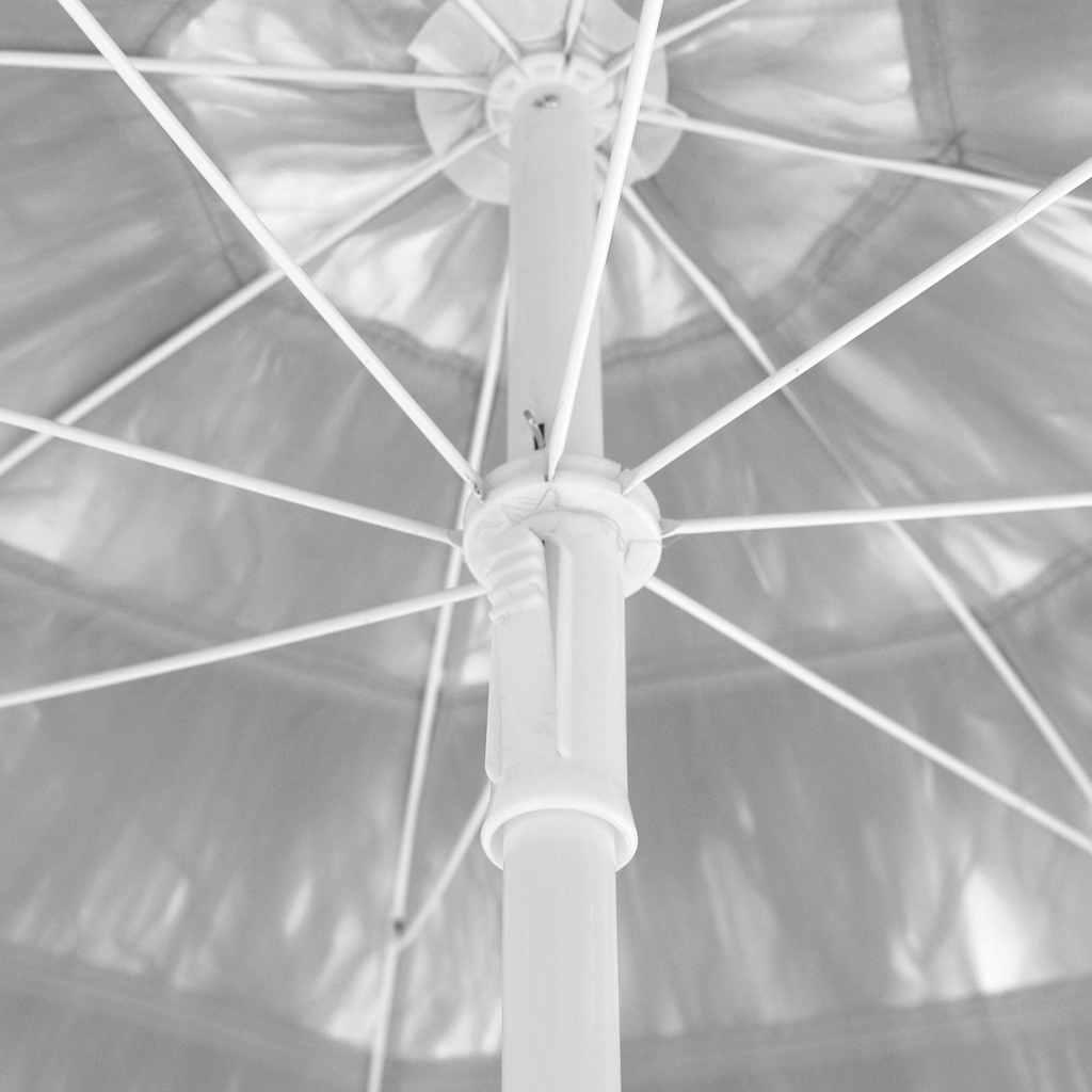 Hawaii-strandparasol 240 cm hvid