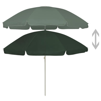 strandparasol 240 cm grøn