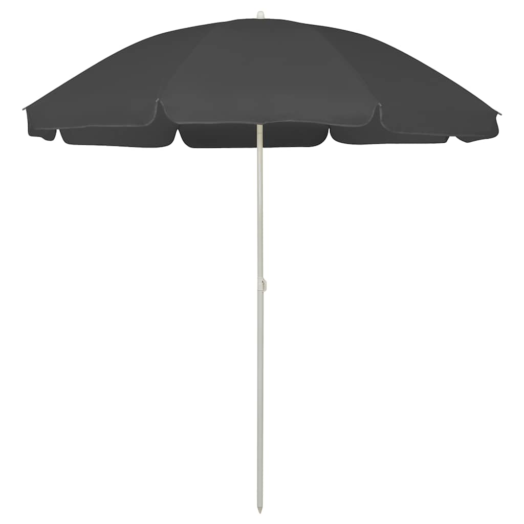 strandparasol 240 cm antracitgrå