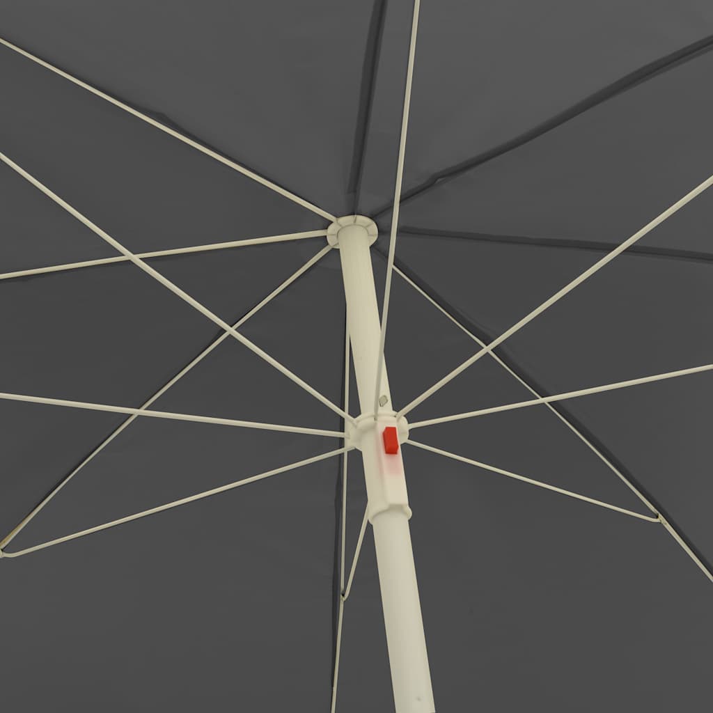 strandparasol 240 cm antracitgrå