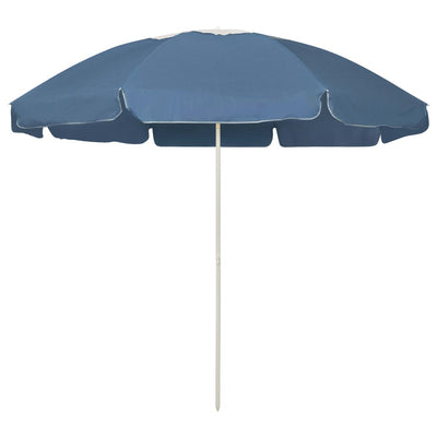 strandparasol 240 cm blå