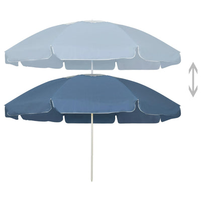 strandparasol 240 cm blå