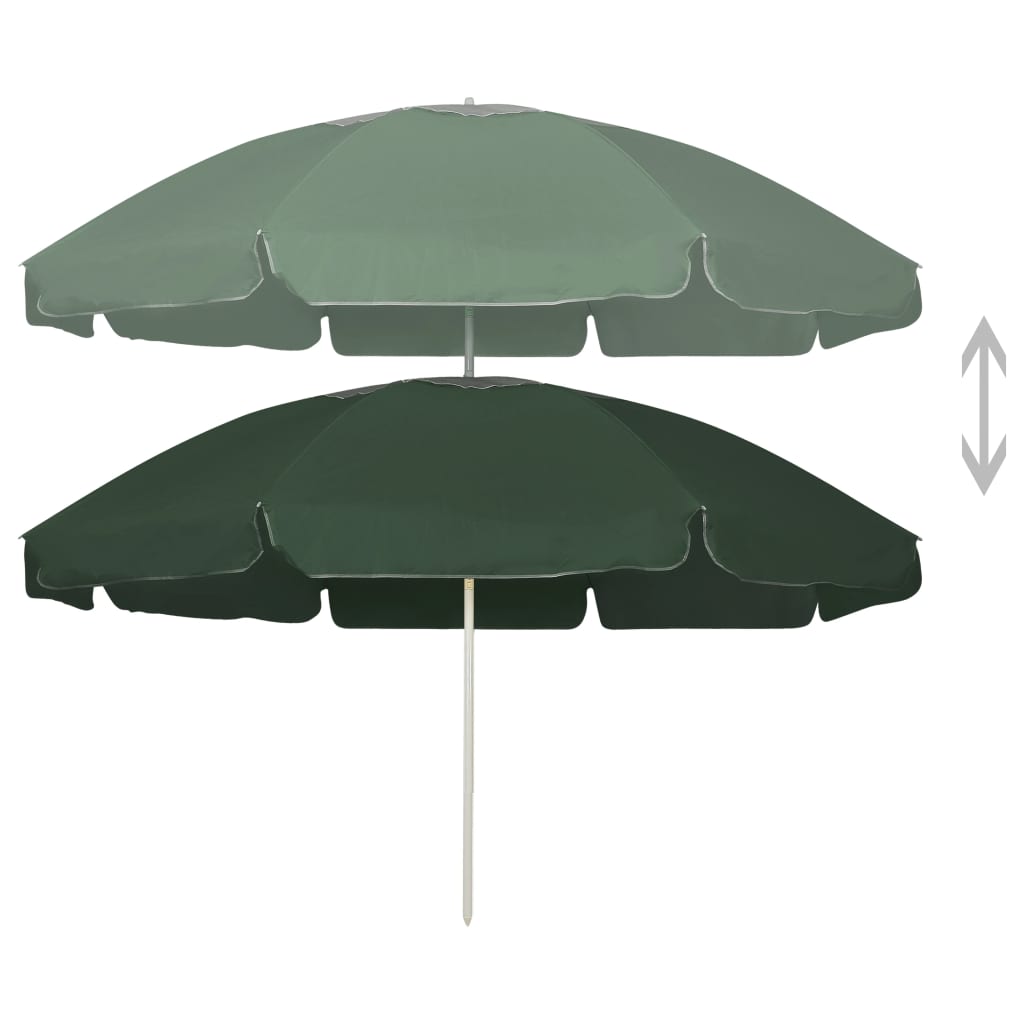 strandparasol 240 cm grøn