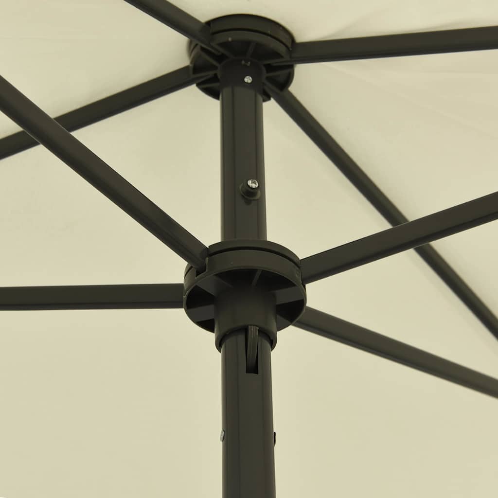 strandparasol 180x120 cm sandgul