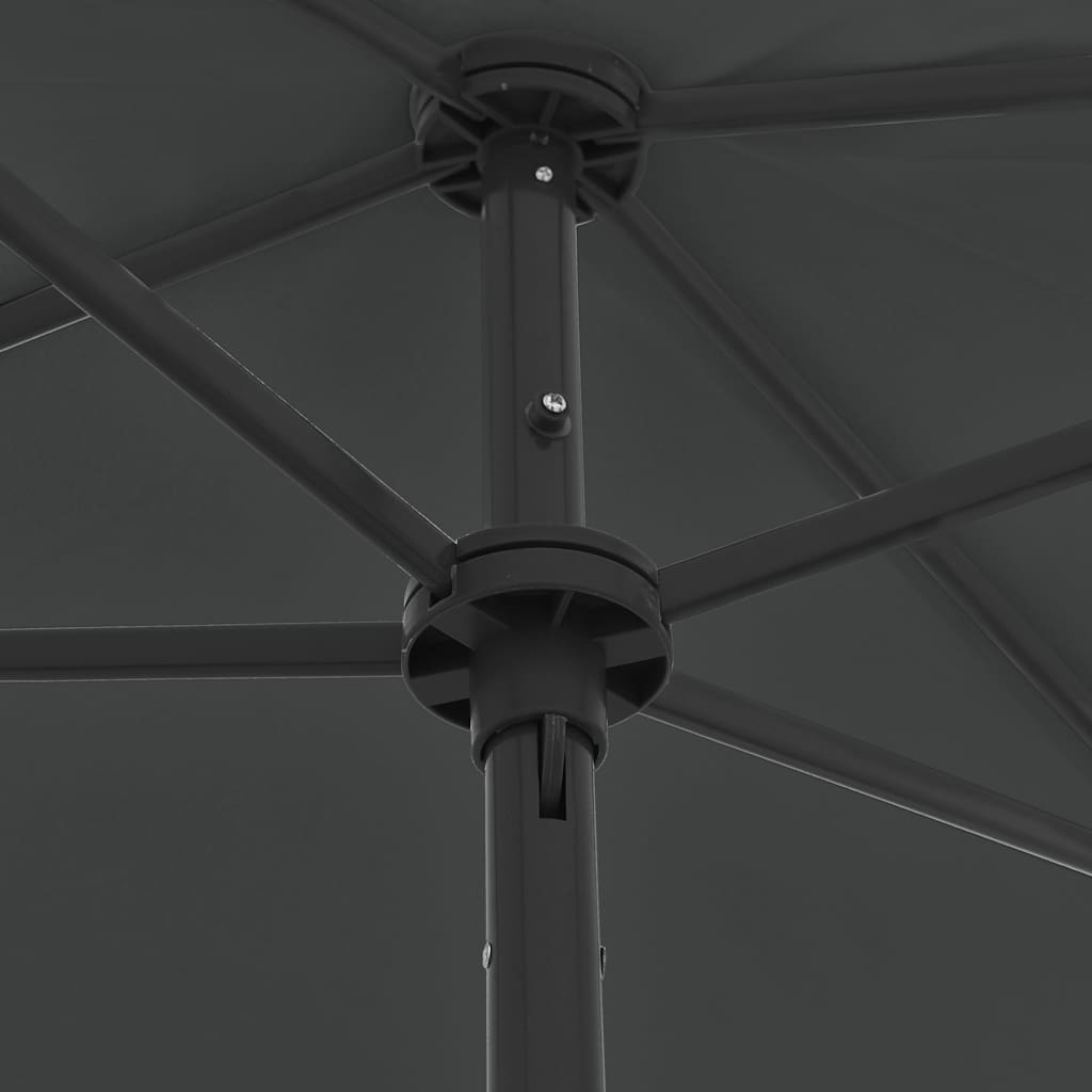 strandparasol 180x120 cm antracitgrå