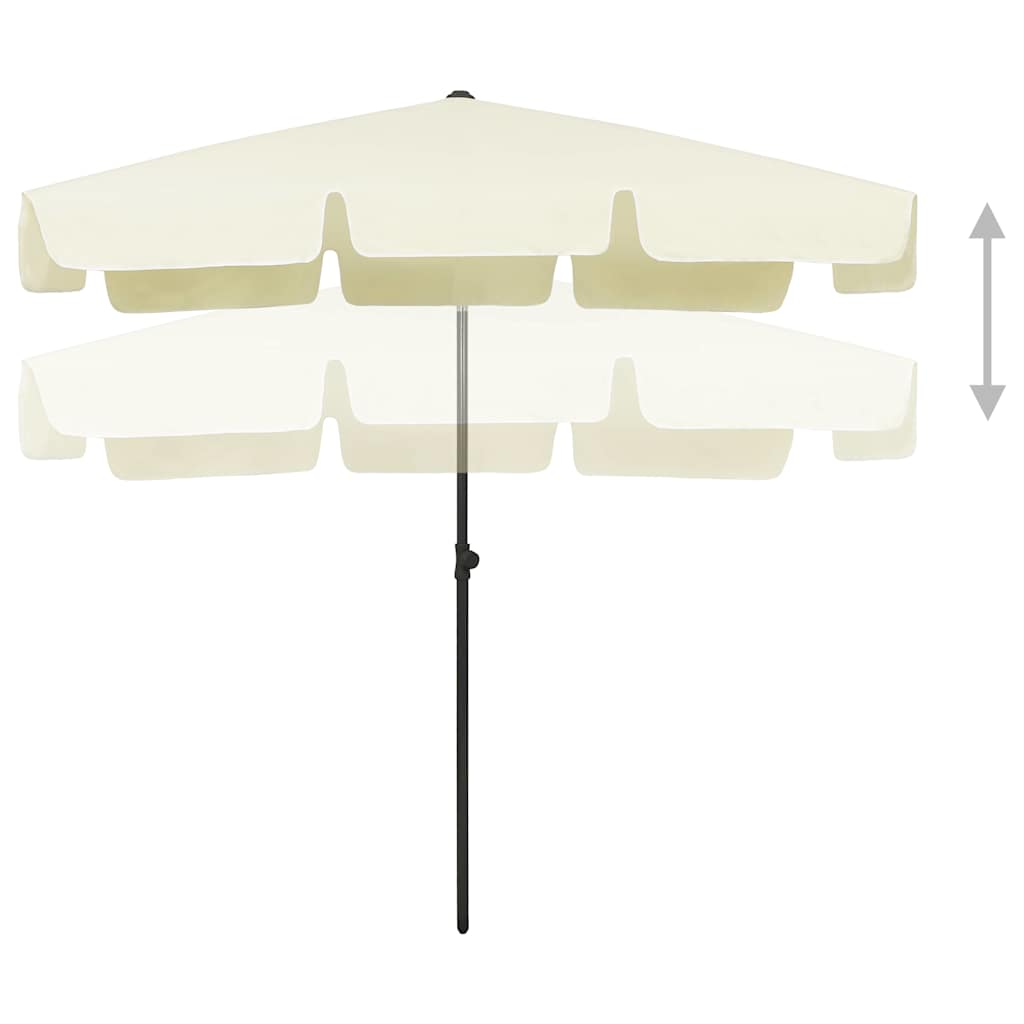 strandparasol 200x125 cm sandgul
